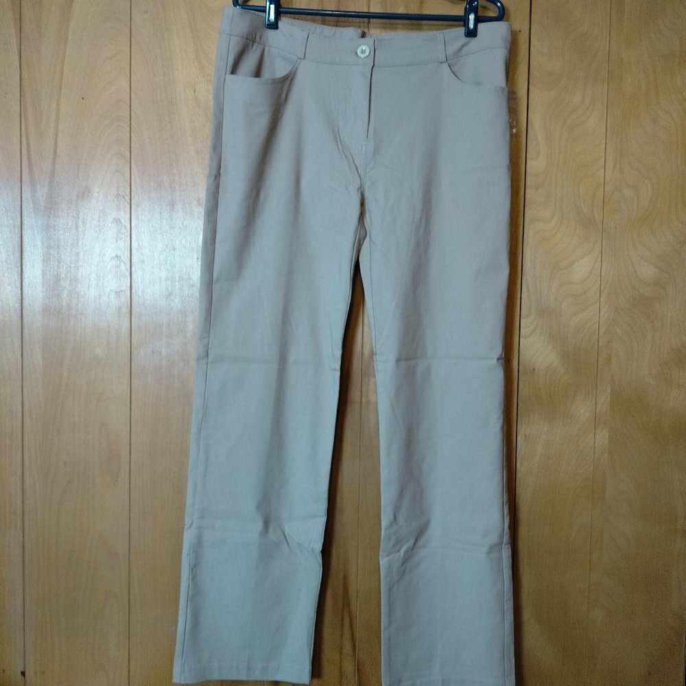 DESIGN BY OLIVIA WOMEN'S 1X BEIGE CHINO PANTS NEW WITHOUT TAGS